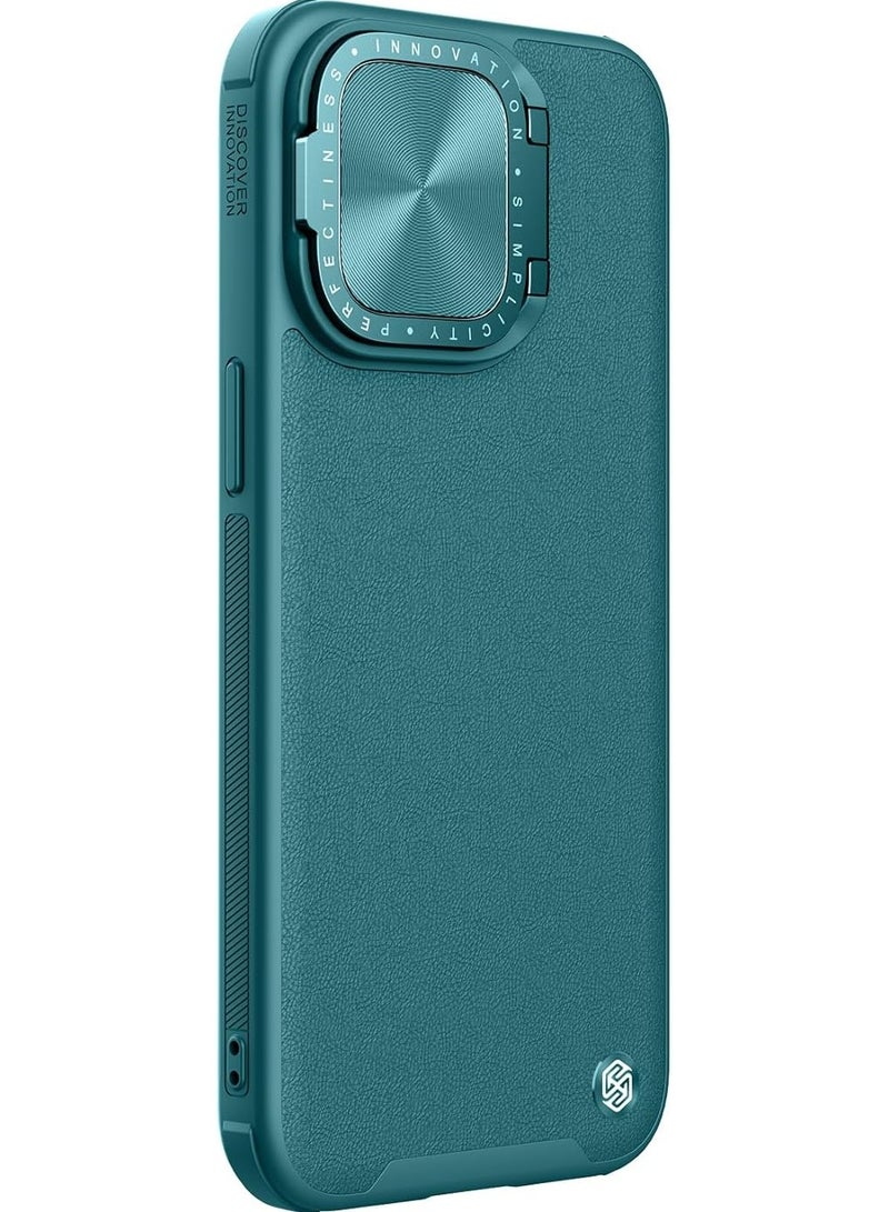 Nillkin CamShield Prop Leather Magnetic Series Cover Case Designed For Apple iPhone 15 Pro Max - Exuberant Green - Image 2