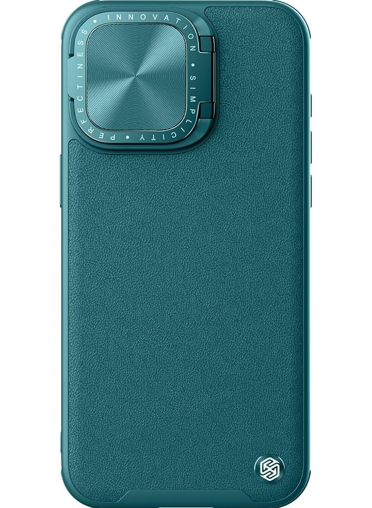 Nillkin CamShield Prop Leather Magnetic Series Cover Case Designed For Apple iPhone 15 Pro Max - Exuberant Green - Image 1