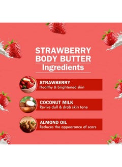 Nuerma Science Strawberry Body Butter For Intense Moisturization & Soft Supple Healthy Skin 50 Gm  - Image 3
