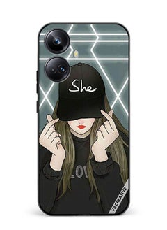 Protective Case Cover For Realme 10 Pro Plus She On Cap Design Multicolour