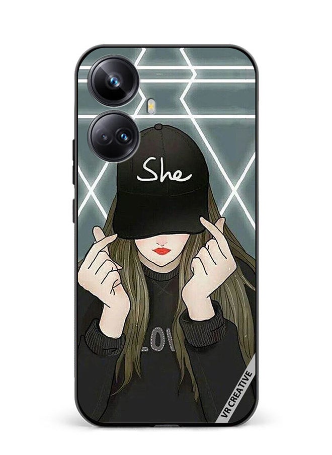 VR CREATIVE - Protective Case Cover For Realme 10 Pro Plus She On Cap Design Multicolour - Image 1