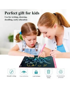 MOTARRO MOTARRO 12-Inch Colorful LCD Writing Tablet for Kids – Erasable Doodle Board with Stylus, Eye-Friendly Screen, Fun & Educational Toy for Drawing & Learning (Pink)  - Image 4