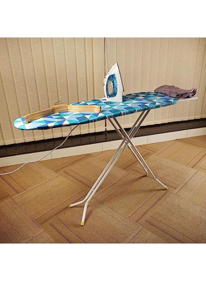 Mesh Ironing Board with Attached Cloth Rack, 122X38Cm Lightweight and Compact Ironing Board with Height Adjustment Feature, Multicolor - Image 4