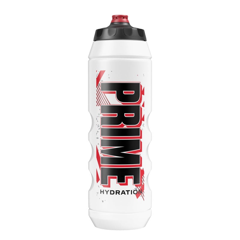 Prime Hydration PRIME 32 oz Red & Black Graphic Squeeze Sports Water Bottle, BPA Free, Dishwasher Safe, Easy-Grip Ergonomic Leakproof Design, Fast Hydration for Gym, Cycling, Running - Image 1