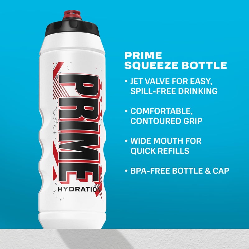Prime Hydration PRIME 32 oz Red & Black Graphic Squeeze Sports Water Bottle, BPA Free, Dishwasher Safe, Easy-Grip Ergonomic Leakproof Design, Fast Hydration for Gym, Cycling, Running - Image 2