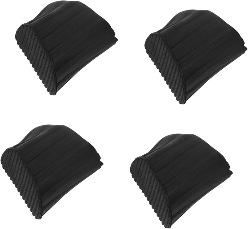 4Pcs Black Rubber Ladder Feet Pads Non Slip Protective Covers for Extension and Step Ladders - Image 2