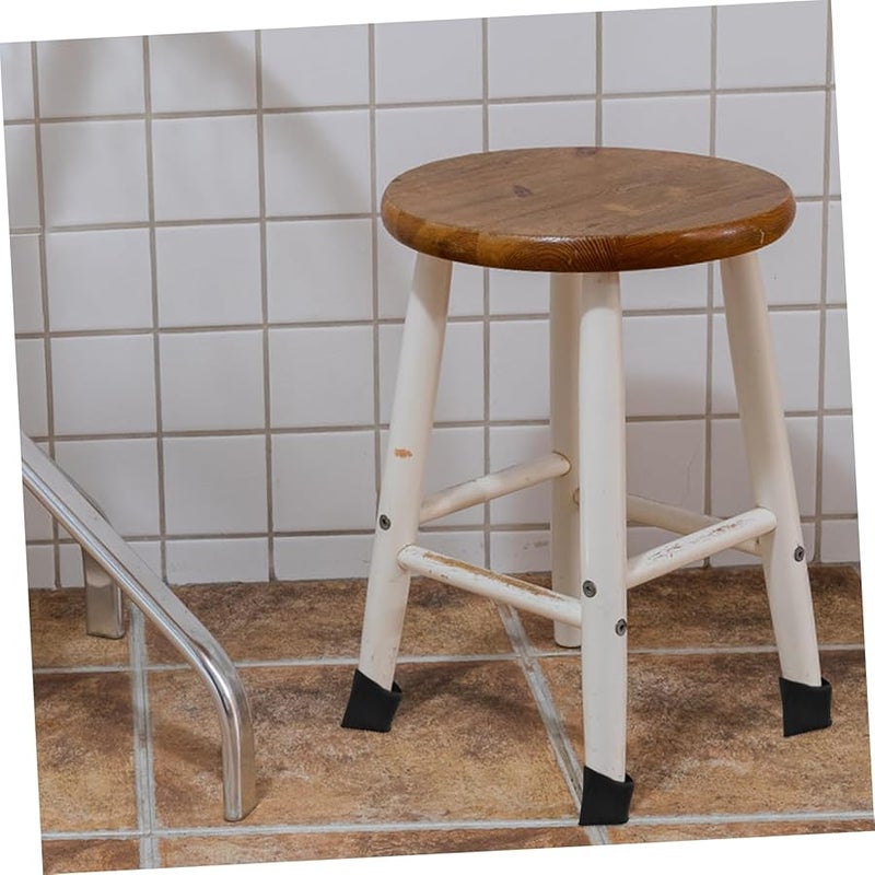 4Pcs Black Rubber Ladder Feet Pads Non Slip Protective Covers for Extension and Step Ladders - Image 5