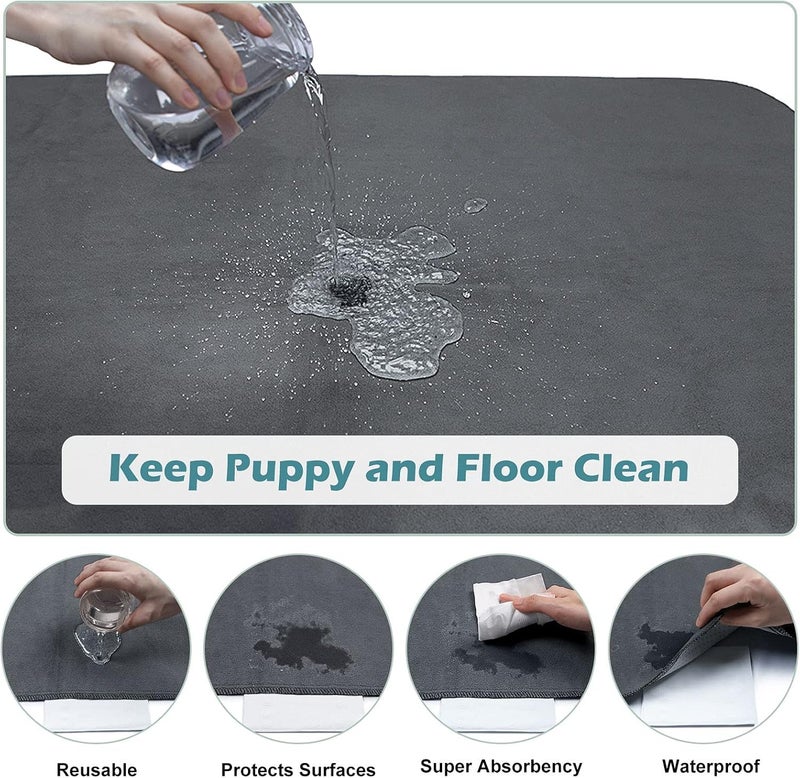 INVENHO Washable Pee Pads for Dogs 60"x48" Reusable Dog Pads Large Upgrade Non-Slip Dog Pee Pads Heavy Absorbency Puppy Pee Pads Quick Dry Whelping Pads/Waterproof Puppy Training Pad - Image 3