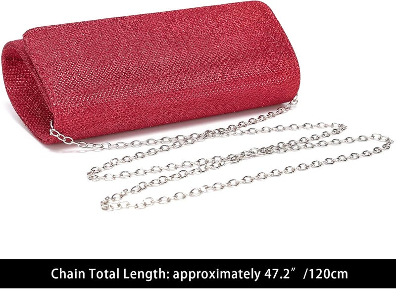 Outrip Women's Evening Bag Clutch Purse Glitter Party Wedding Handbag with Chain - Image 4