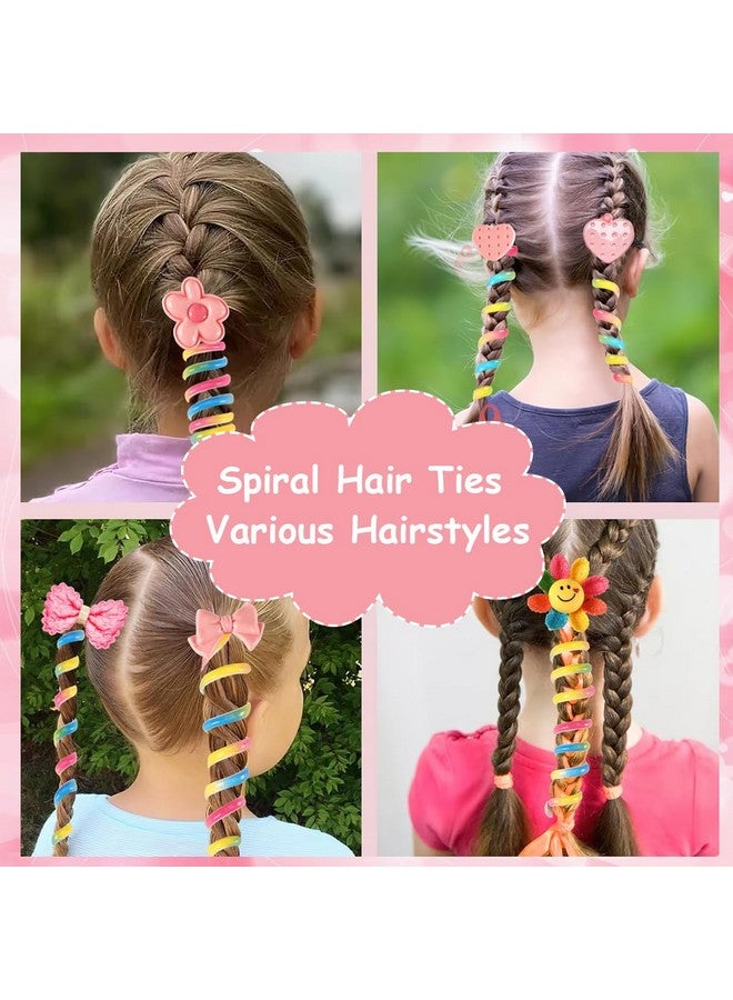 PALAY ® 5Pcs Wire Hair Bands For Girls Kids Braided Spiral Hair Ties Cute Cartoon Ponytail Maker Elastic Braids Hair Accessories For Girls - Image 5