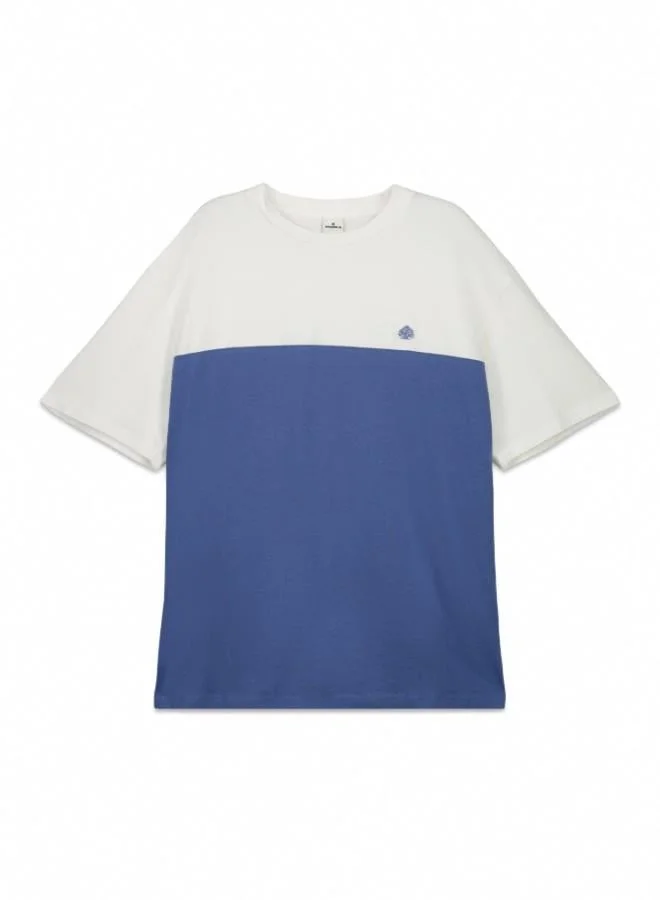 Springfield  Regular fit short-sleeved T-shirt  round neck, contrasting color block. Springfield logo embroidered on the chest. for Men | Best Price UAE