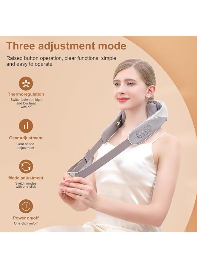 Shiatsu Neck & Back Massager - Deep Tissue Kneading with Heat - Portable Electric Massage Pillow for Body Pain Relief at Home, Office, and Car - Image 3