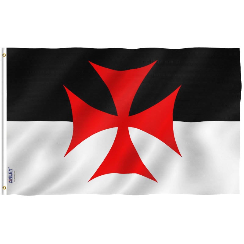 ANLEY Fly Breeze 3x5 Foot Knights Templar Battle Flag Vivid Color and Fade proof Canvas Header and Double Stitched Roman Catholic Church Flags Polyester with Brass Grommets 3 X 5 Ft - Image 2