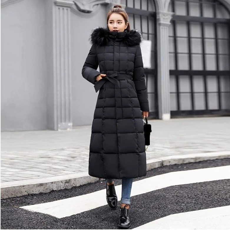 باربورا Winter Full Length Hooded Casual Women's Puffer Jacket
