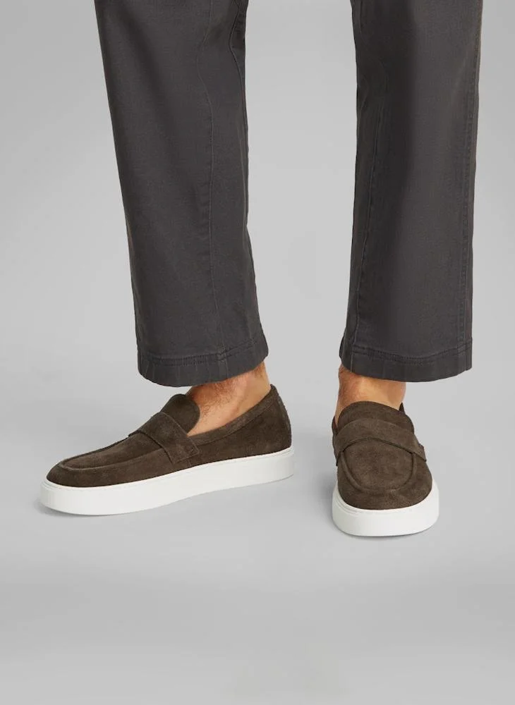 CALVIN KLEIN SUEDE UNLINED MOCCASIN