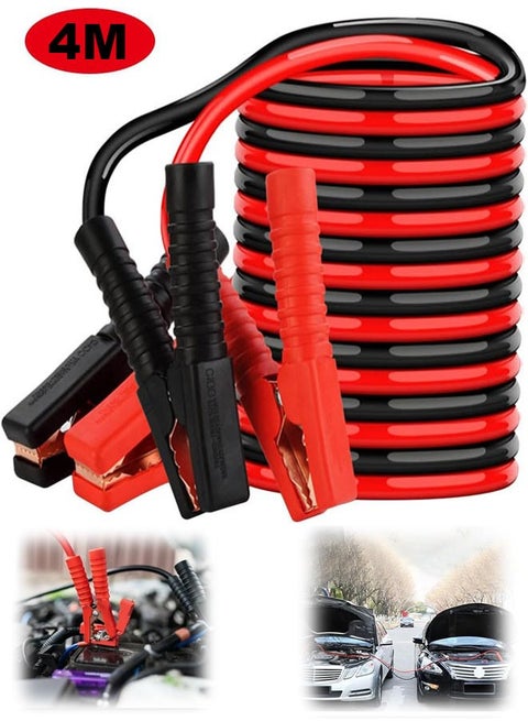 Jumper Cables for Car Battery, Heavy Duty Jumper Cables, 4m 2000AMP Jump Starting Dead or Weak Batteries Emergency Roadside Assistance, Works in Every Weather
