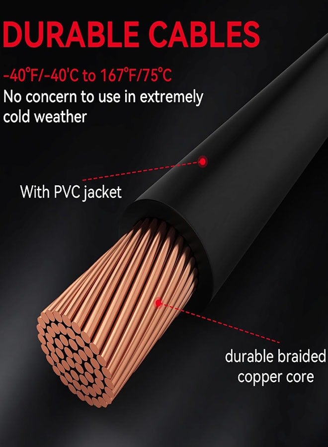 Generic Jumper Cables for Car Battery, Heavy Duty Jumper Cables, 4m 2000AMP Jump Starting Dead or Weak Batteries Emergency Roadside Assistance, Works in Every Weather  - Image 3