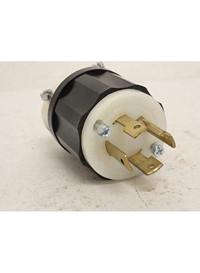 Leviton 2721 30 Amp, 250 Volt 3-phase, NEMA L15-30P, 3P, 4W, Locking Plug, Industrial Grade, Grounding - Black-White - Image 4