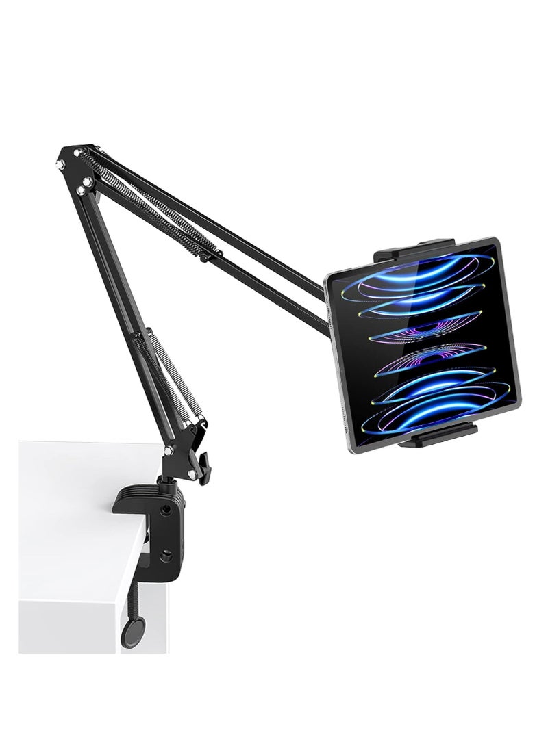 Mike Music - Adjustable Tablet Holder for Desk Flexible Tablet Arm Clamp Compatible with iPad Pro  iPad Air iPad Mini Galaxy Tab iPhone - Image 1