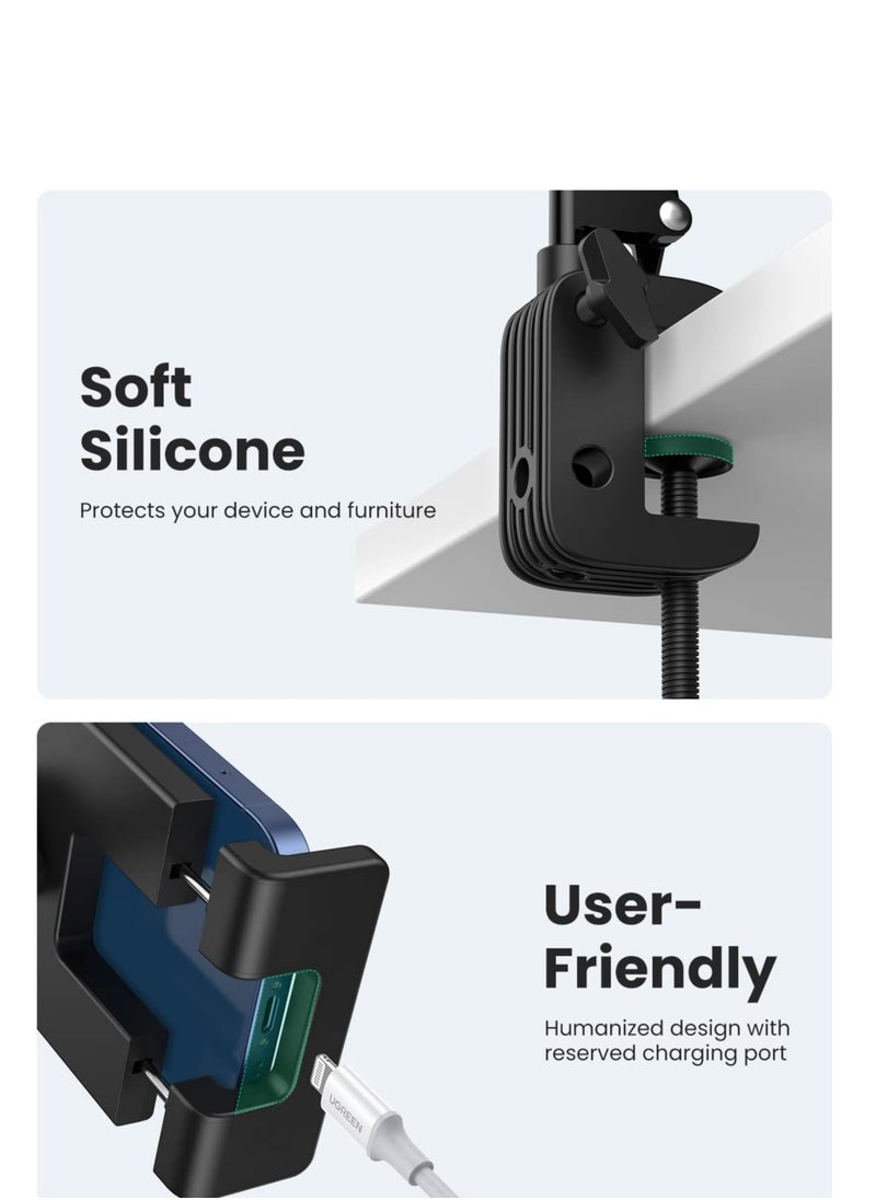 Mike Music - Adjustable Tablet Holder for Desk Flexible Tablet Arm Clamp Compatible with iPad Pro  iPad Air iPad Mini Galaxy Tab iPhone - Image 1