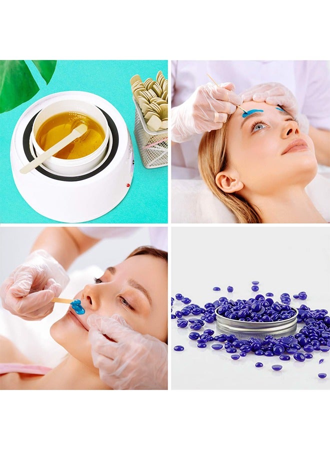 اتش واي 200 قطعة عصي إزالة الشعر بالشمع الخشبية ، ملاعق الشمع العصي قضيب الشمع الصغير عصي الخشب الحرفية ملاعق قضيب لإزالة الأنف الحاجب الشعر (بدون مقبض) - Image 4