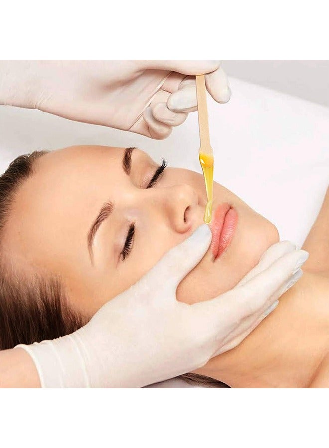 اتش واي 200 قطعة عصي إزالة الشعر بالشمع الخشبية ، ملاعق الشمع العصي قضيب الشمع الصغير عصي الخشب الحرفية ملاعق قضيب لإزالة الأنف الحاجب الشعر (بدون مقبض) - Image 5