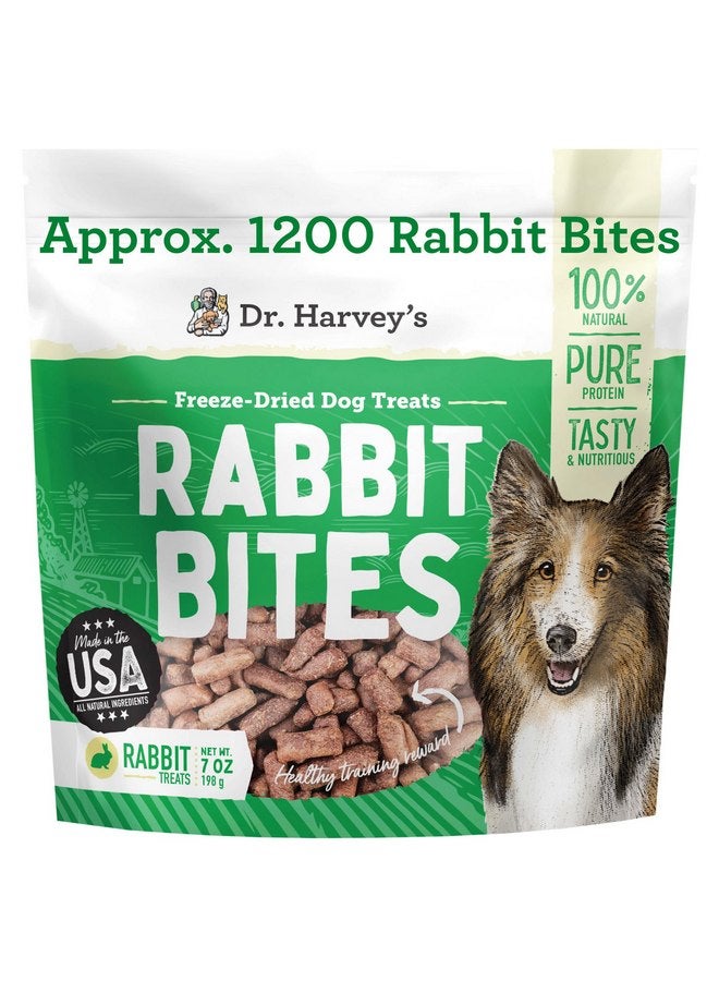 دي آر. هارفي مكافآت الكلاب النيئة المجففة بالتجميد من دكتور هارفي، مكون واحد، بروتين لحم الأرنب الطبيعي للكلاب، خالٍ من المواد المسببة للحساسية، 7 أونصات (عبوة واحدة) - Image 1