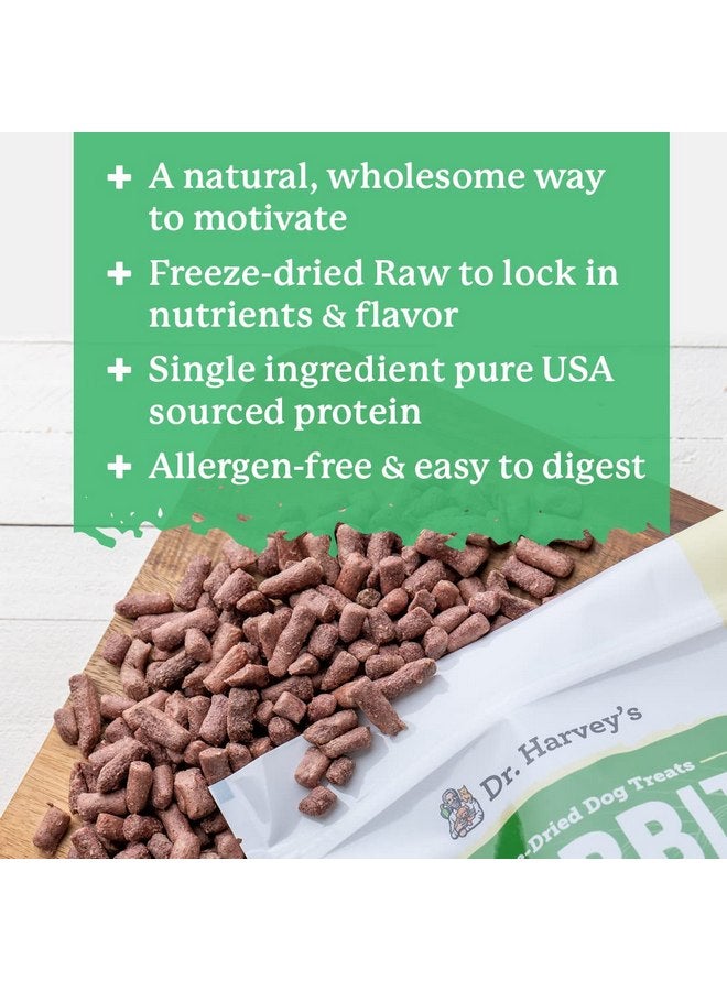 دي آر. هارفي مكافآت الكلاب النيئة المجففة بالتجميد من دكتور هارفي، مكون واحد، بروتين لحم الأرنب الطبيعي للكلاب، خالٍ من المواد المسببة للحساسية، 7 أونصات (عبوة واحدة) - Image 5