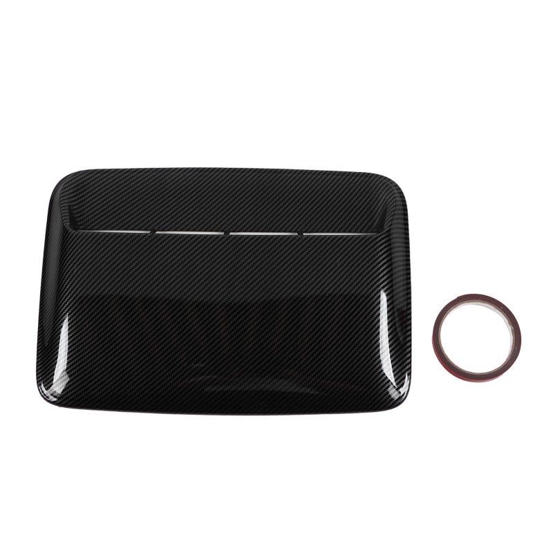 Hood Scoop Cover Carbon Fiber Universal + Bonnet Air Vent Grille - Dust-proof Design for Car Modification Sporty Look - Image 1