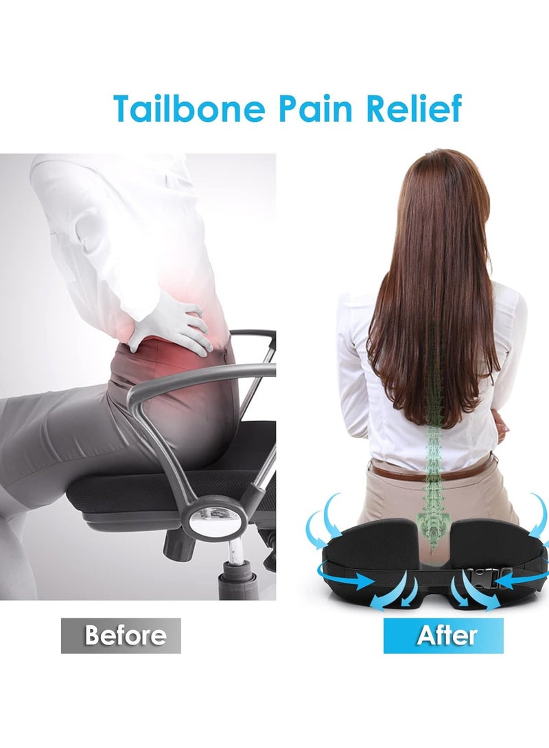 Loxira Heightening Truck Seat Cushion for Broader Vision, Car Seat Cushion for Car Seat Driver Truck Driver, Sciatica Pain Relief Pillow Tailbone Pain Relief Cushion for Long Time Driving - Image 4