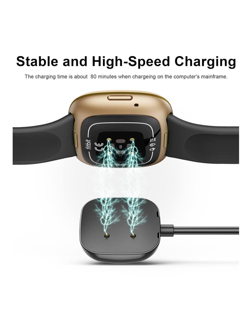 1Pack Compatible with Fitbit Sense  Fitbit Versa 3 Charger Replacement USB Charging Cable Dock Stand for Sense 2/Sense/Versa 4/Versa 3 Smartwatch,  3.3Ft Durable Portable Charger Dock Cord - Image 4
