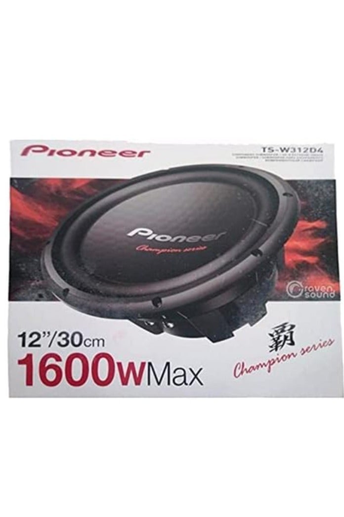 Pioneer Pioneer TSW312D4 Champion Series 12" 1500 Watt Dual 4 Ohm Voice Coil DVC Car Subwoofer, Coaxial - Image 3