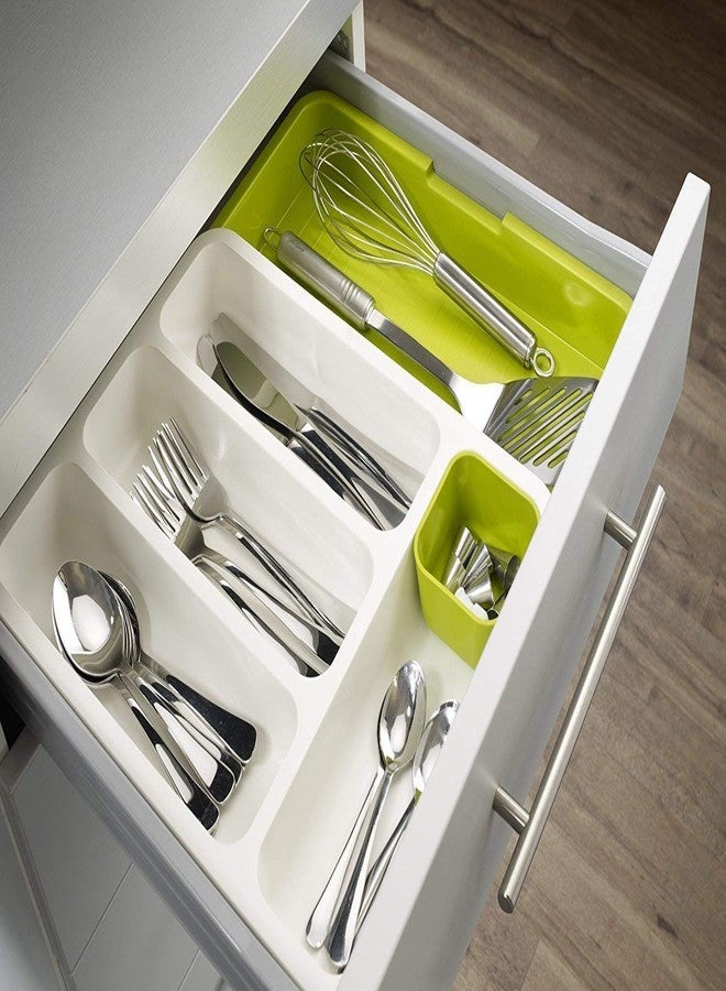 KD ZONE Anudas Expandable Cutlery Tray Plastic Drawer Holder To Store Organize Spoons Toiletries For Home Kitchen,Bed,Multipurpose Cutlery Organizer Tray/Store Plate For Modular Kitchen-Utensils - Image 1