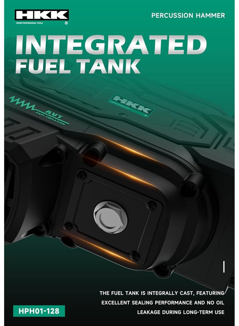 HKK مطرقة هدم كهربائية 1800 واط – طاقة تأثير 55 جول، 1950 ضربة في الدقيقة، كاسر ثقيل مع إزميل مدبب، مطرقة احترافية للخرسانة، الطوب والبناء – 14.37 كجم - Image 4