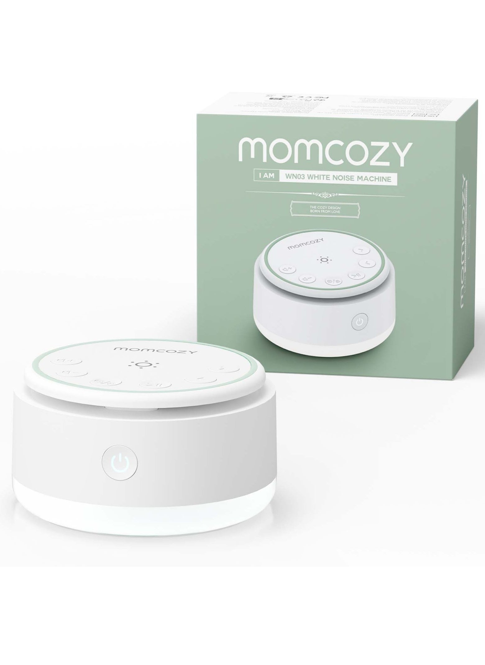 Momcozy Sound Machine for Baby-20 Soothing Sounds & Touch Light Portable White Noise for Kids & Adults for Sleeping Timer and Memory 