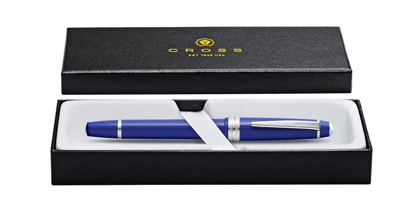 Cross Bailey LightPolished Resin Refillable Fountain Pen, Fine Nib, Includes Premium Gift Box - Blue - Image 4