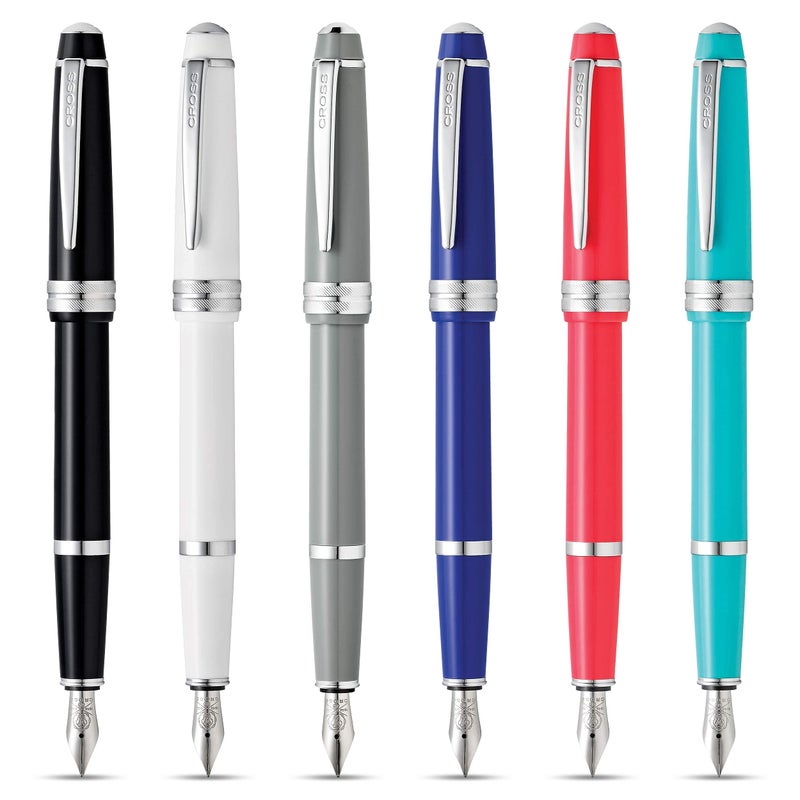 Cross Bailey LightPolished Resin Refillable Fountain Pen, Fine Nib, Includes Premium Gift Box - Blue - Image 3