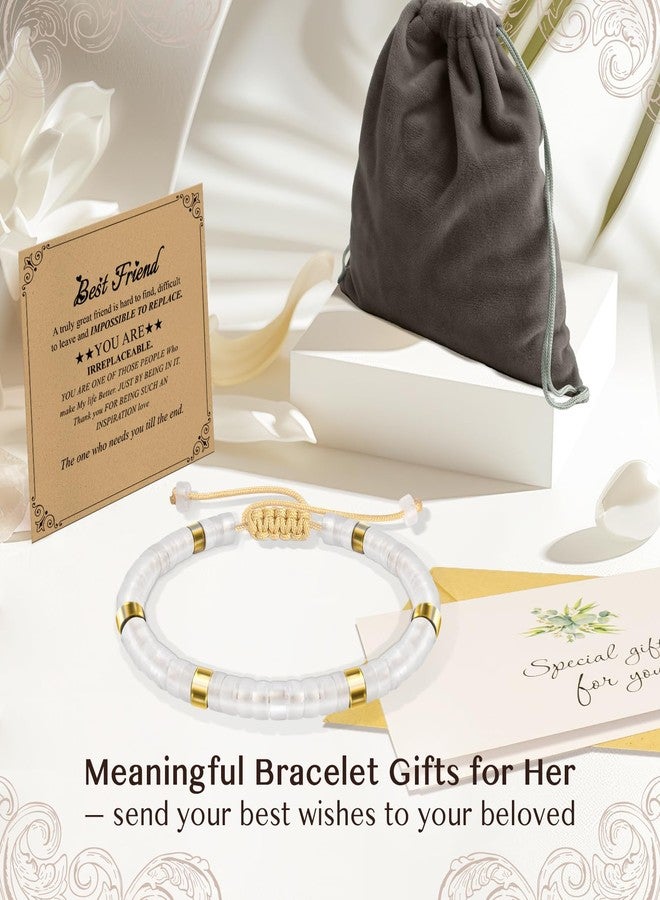 ZOKCC Inspirational Gifts Bracelets for Women: Christmas Day Gifts for Women Friends Sister Mom - Healing Natural Stone Beads Bracelets Thinking of you Get Well Soon Gift for Women, One size, crystal - Image 4