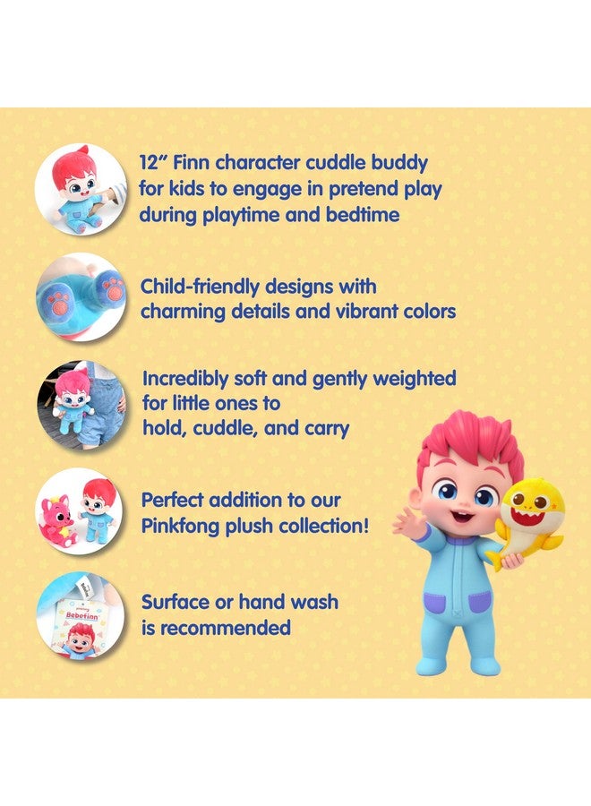 Pinkfong Bebefinn Plush Toy - 12" (30cm) Stuffed Doll | Soft Cuddly Plush for Toddlers | Interactive Bebefinn Toy | Perfect Birthday, Holiday for Boys & Girls - Image 5