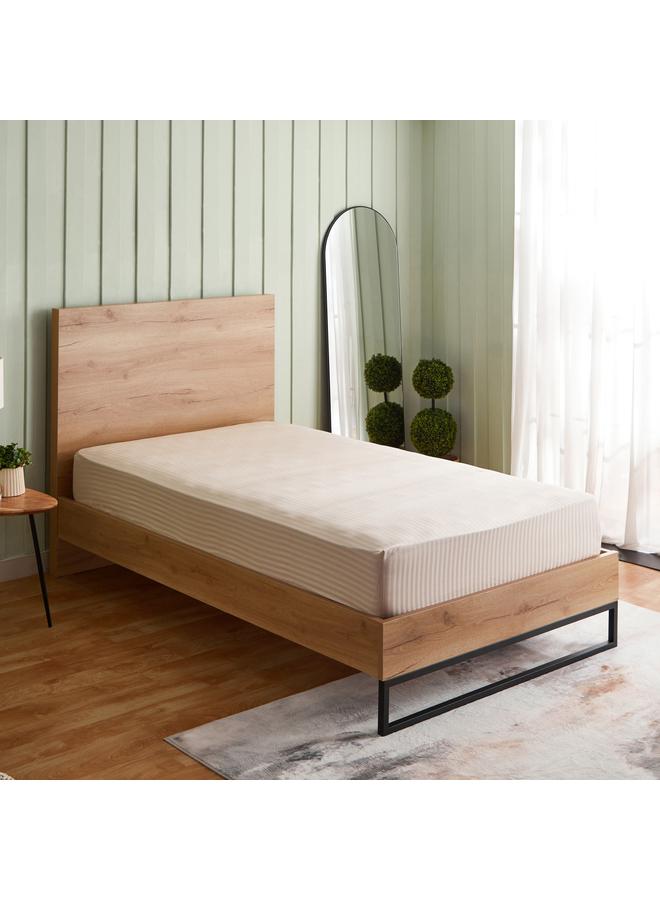 Hamilton Single Bci Cotton Stripe Satin Cotton Fitted Sheet 90X200 Plus 30 Cm - Image 1