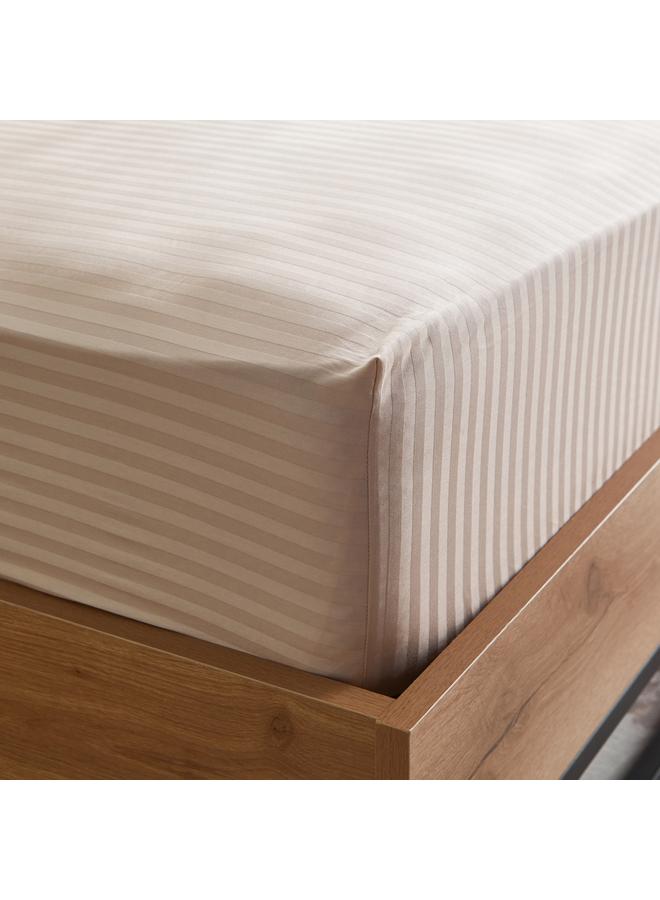 Hamilton Single Bci Cotton Stripe Satin Cotton Fitted Sheet 90X200 Plus 30 Cm - Image 5