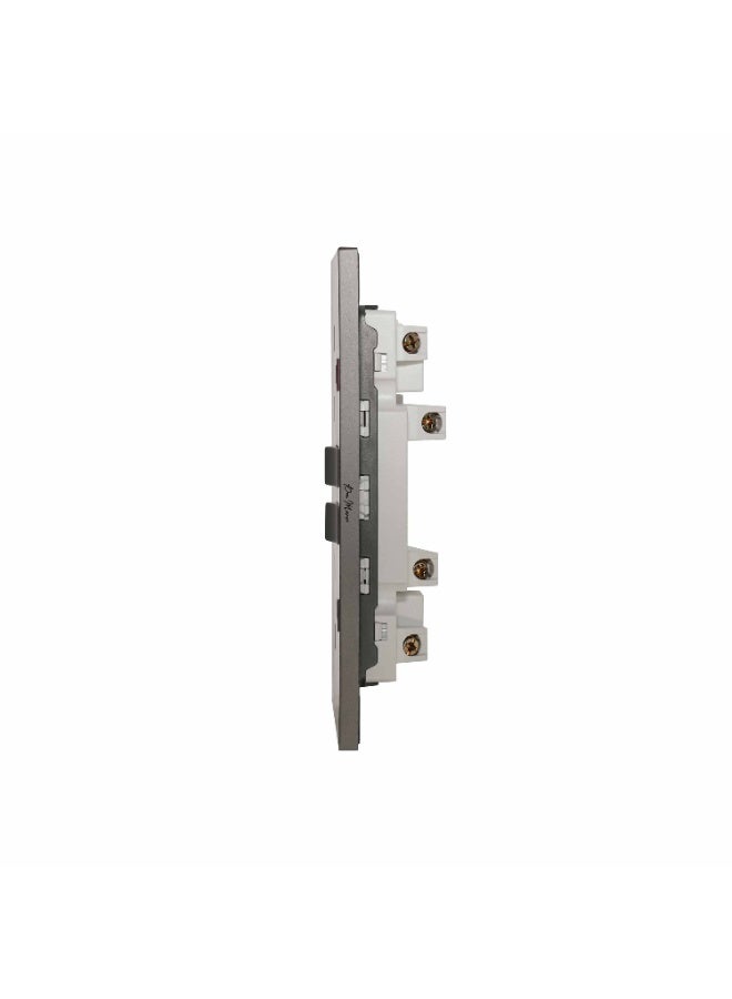 Donmarco 2 Gang Double 13A UK Socket with Neon – Ultra Thin Plastic, Fire-Resistant Electric Outlet , 15-Year Warranty , Stylish and Reliable Power Outlet (Matt Grey) | Wall Socket Power Outlet  - Image 3