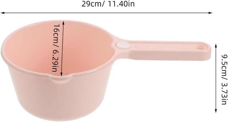 2pcs Baby Bath Cup: Plastic Water Ladles Scooper with Long Handle and Spout - Bathroom Shampoo Rinse Cup for Hair Washing, Camping & Cleaning - Image 2