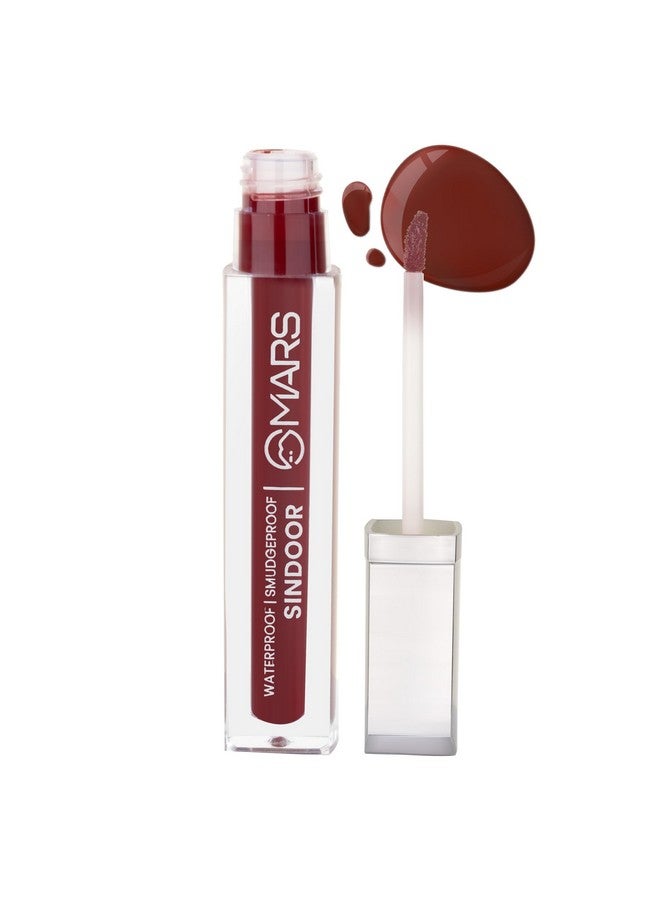 مارس رواج سائل سندور | مقاوم للتلطخ ويدوم طويلاً | مقاومة للماء والتجفيف السريع | خالٍ من التهيج | تصبغ غني (7 مل) (مارون) - Image 1