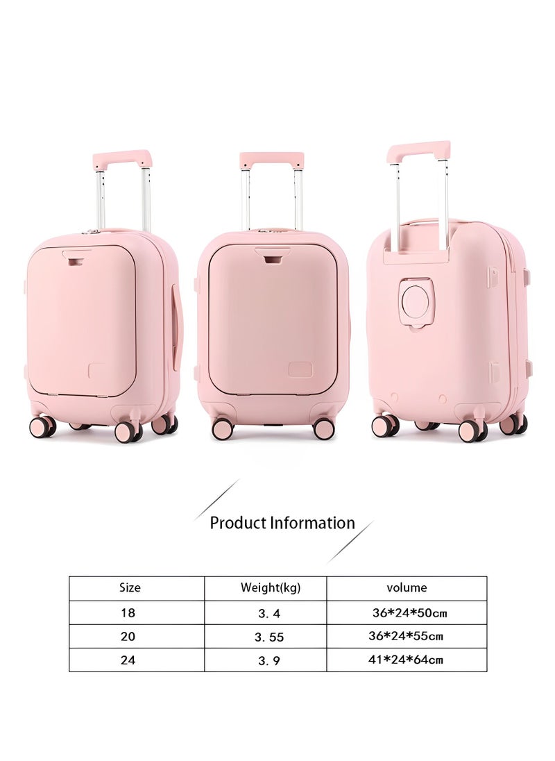 Skycare - Skycare Carry On Luggage - Durable Hardside Suitcases with USB Front Laptop Pocket, Aluminum Frame, and TSA Lock - Available in 18"/20"/24" - Image 1