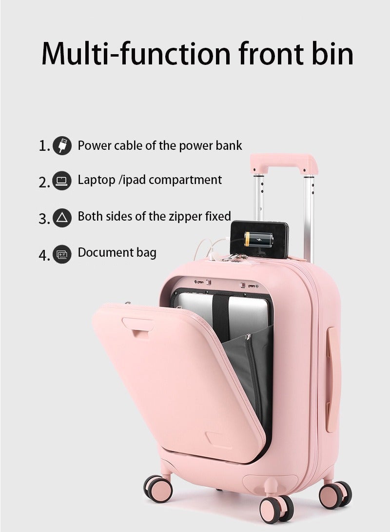 Skycare Carry On Luggage - Durable Hardside Suitcases with USB Front Laptop Pocket, Aluminum Frame, and TSA Lock - Available in 18"/20"/24" - Image 4