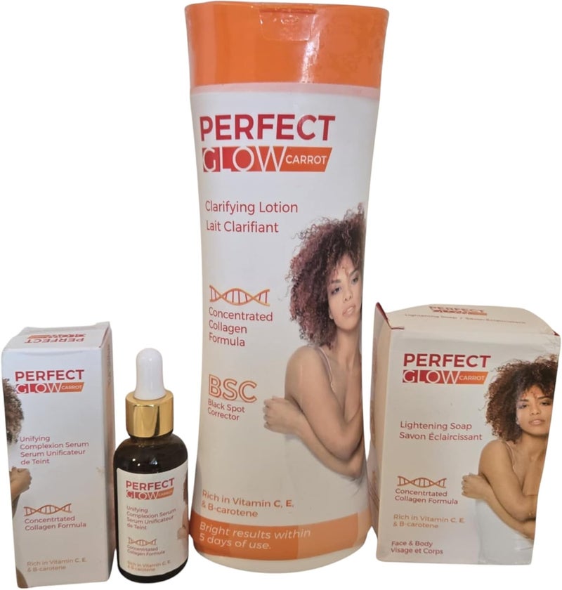 Perfect Glow Carrot Lotion Serum 30ml and Soap