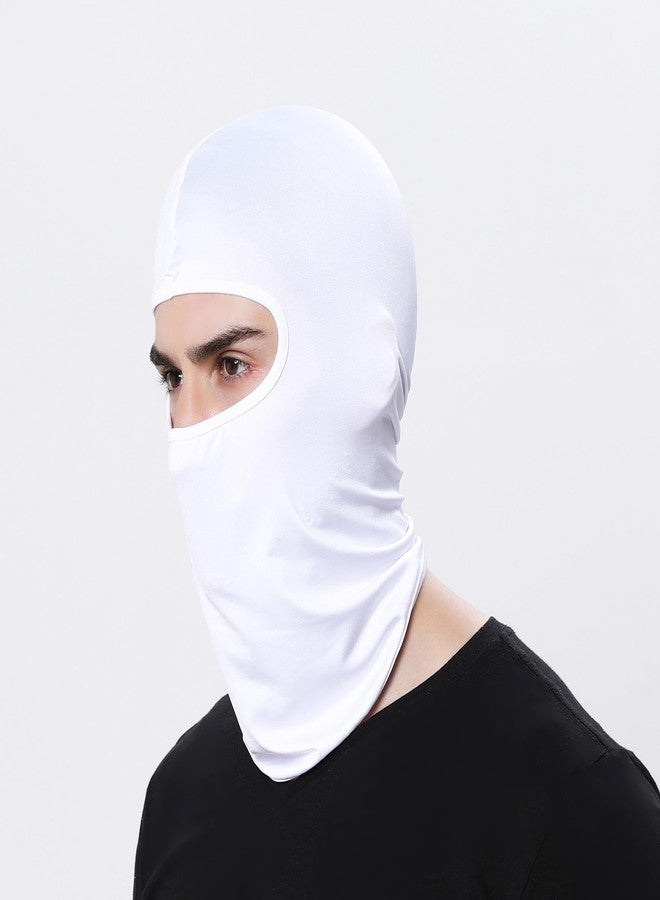 Wheebo 12 Pieces Balaclava Face Mask for Men Women Summer Cooling Neck Gaiter Cycling Caps, UV Protector Motorcycle Ski Scarf (White) - Image 3