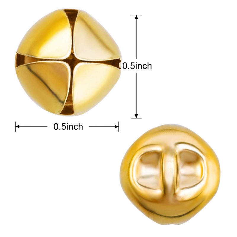 Jingle Christmas Bells, 500 Pieces Craft Bells, DIY Bells for Wreath, Holiday Home and Christmas Decoration (Gold, 0.5 inch) - Image 4