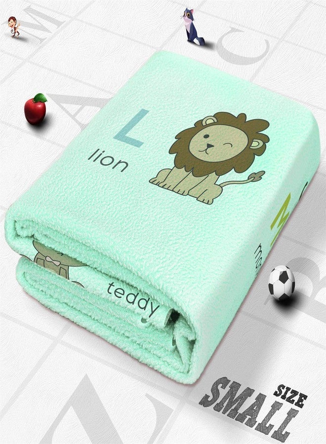 QUICK DRY A to Z Printed Small Highly Absorbent Waterproof Baby Bed Protector Play Mat Sheet for Babies (Sea Green, 70 x 50 cm) - Image 1